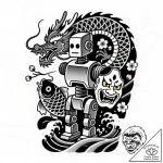 Eskiz.to, tattoo sketch, rodney building robo… – style Flux Inscriptions – tattoo sketch (12.12.2025 13:57)