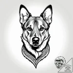 Tattoo sketch, domestic dog with tribal tatto… – style Jagger Old – tattoo sketch (12.12.2025 14:57)