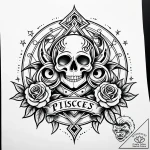 Tattoo design a pair of pisces fish, swimming… – style Jaeger Simple – tattoo sketch (12.12.2025 16:56)