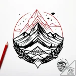 Double exposure: human silhouette and mountai… – style Jagger Old – tattoo sketch (12.12.2025 17:37)