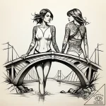 Tattoo sketch a stylized “bridge” that connec… – style Jaeger Simple – tattoo sketch (12.12.2025 18:17)