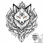 Tat tattoo sketch, kitsune fox spirit with ni… – style Jaeger Mini – tattoo sketch (12.12.2025 18:37)