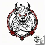 Eskiz.to, tattoo sketch, boo hugging sulley,… – style Jagger Old – tattoo sketch (13.12.2025 04:16)