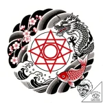 Tat tattoo sketch, intricate circular mandala… – style Flux Inscriptions – tattoo sketch (13.12.2025 05:57)