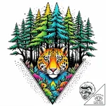 Eskiz.to, tattoo sketch, melman hiding behind… – style Jaeger Mini – tattoo sketch (13.12.2025 09:17)