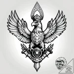 Tattoo sketch, police officer badge with eagl… – style Jagger Old – tattoo sketch (13.12.2025 12:16)