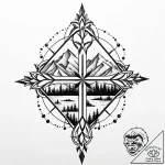 A mountain range symbol, tattoo sketch design… – style Jaeger Mini – tattoo sketch (13.12.2025 15:57)