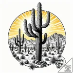 Cactus – style Jaeger Mini – tattoo sketch (13.12.2025 17:17)