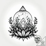 Crystal ball reflecting a field of wildflower… – style Jagger Old – tattoo sketch (13.12.2025 18:56)