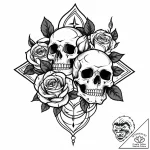 Blood, tattoo flash sheet design, fine lines,… – style Jaeger Mini – tattoo sketch (13.12.2025 22:37)
