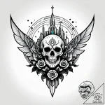 Tat tattoo sketch, cyberpunk cityscape with n… – style Jagger Old – tattoo sketch (13.12.2025 22:56)