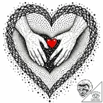Tattoo design a heart made of two hands holdi… – style Jaeger Mini – tattoo sketch (13.12.2025 23:57)