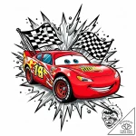 Tattoo sketch, lightning mcqueen winning chec… – style Jaeger Mini – tattoo sketch (14.12.2025 03:57)