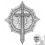 Tattoo sketch, viking axe crossed with asteri… – style Jaeger Mini – tattoo sketch (14.12.2025 05:17)