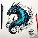 Tattoo sketch, night fury silhouette with moo… – style Jaeger Simple – tattoo sketch (14.12.2025 07:37)