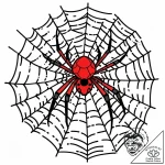Qr code woven into a spider’s web, artistic t… – style Jaeger Mini – tattoo sketch (14.12.2025 09:17)