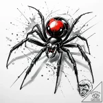 черная вдова (паук), ink illustration for tat… – style Jaeger Simple – tattoo sketch (14.12.2025 10:17)