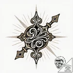 Tattoo sketch a “legendary” item icon with a… – style Flux Inscriptions – tattoo sketch (14.12.2025 12:37)