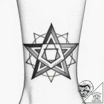 Tattoo sketch: a cluster of lunitsa symbols,… – style Flux Inscriptions – tattoo sketch (14.12.2025 16:37)