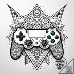Tattoo sketch a classic game controller split… – style Jaeger Simple – tattoo sketch (14.12.2025 19:36)