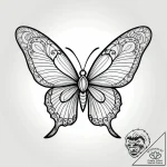 Tattoo sketch, tiny minimalist butterfly with… – style Jagger Old – tattoo sketch (14.12.2025 22:57)