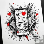 Tat tattoo sketch, influencer’s phone surroun… – style Jaeger Simple – tattoo sketch (14.12.2025 23:36)