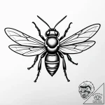 оса, tattoo flash sheet design, black and gre… – style Jaeger Simple – tattoo sketch (15.12.2025 00:56)