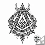 90. tattoo sketch: watercolor “treba” rune wi… – style Jaeger Mini – tattoo sketch (15.12.2025 01:16)