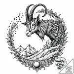 Tattoo design a capricorn goat-fish trying to… – style Jaeger Mini – tattoo sketch (15.12.2025 02:37)
