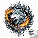 Tattoo sketch, witcher medallion glowing with… – style Jaeger Mini – tattoo sketch (15.12.2025 03:57)