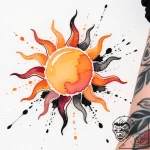 Tattoo design a glowing yellow and orange wat… – style Flux Inscriptions – tattoo sketch (15.12.2025 04:37)