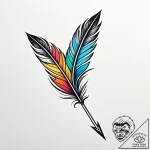 Tattoo sketch, simple thin line arrow pointin… – style Jaeger Simple – tattoo sketch (15.12.2025 04:56)