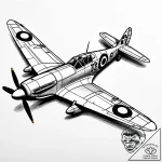 Spitfire airplane in a dogfight with a messer… – style Jaeger Simple – tattoo sketch (15.12.2025 07:36)