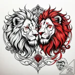 Tattoo design a lion and lioness together, sy… – style Jaeger Simple – tattoo sketch (15.12.2025 08:57)