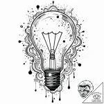 Tattoo sketch a lightbulb on one, a ‘light sw… – style Jaeger Mini – tattoo sketch (15.12.2025 11:57)