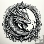 Tattoo sketch, basilisk coiling through gothi… – style Jaeger Simple – tattoo sketch (15.12.2025 12:37)