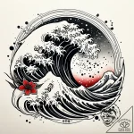 Tattoo design a traditional japanese wave pat… – style Jaeger Simple – tattoo sketch (15.12.2025 15:17)