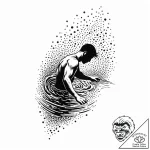 Tattoo design a powerful swimmer’s silhouette… – style Jaeger Mini – tattoo sketch (15.12.2025 15:36)