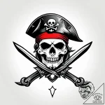 Tat tattoo sketch, pirate skull with crossed… – style Jagger Old – tattoo sketch (15.12.2025 15:56)