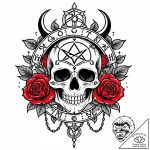 Tattoo sketch a zodiac glyph with a small, el… – style Jaeger Mini – tattoo sketch (15.12.2025 18:17)