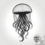 Tattoo sketch a graceful jellyfish, with flow… – style Jagger Old – tattoo sketch (15.12.2025 19:59)