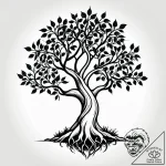 Tattoo design a powerful oak tree, its roots… – style Jagger Old – tattoo sketch (15.12.2025 22:37)