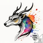 крокодил, tattoo line art, watercolor tattoo… – style Flux Inscriptions – tattoo sketch (15.12.2025 22:57)