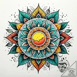 Tattoo sketch, mandala inspired by natural el… – style Jaeger Simple – tattoo sketch (16.12.2025 03:16)
