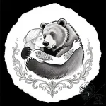 Tattoo sketch, koda hugging kenai bear form,… – style Flux Inscriptions – tattoo sketch (16.12.2025 08:17)