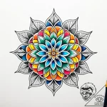 Tat tattoo sketch, floral mandala made of int… – style Jaeger Simple – tattoo sketch (16.12.2025 11:16)