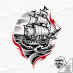 с‚р°с‚сѓрёсђрѕрірєрё сѓ рјрѕсђсѓрєрѕр№ с‚рµрј… – style Flux Inscriptions – tattoo sketch (16.12.2025 14:58)