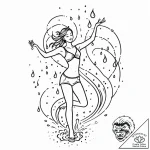 Tat tattoo sketch, saoirse dancing with water… – style Jaeger Mini – tattoo sketch (16.12.2025 15:37)