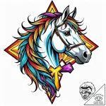 Tattoo sketch a horse’s head, graceful and po… – style Jaeger Mini – tattoo sketch (16.12.2025 16:57)