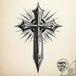 Atomic knight with energy blade, tattoo sketc… – style Jaeger Simple – tattoo sketch (16.12.2025 19:16)